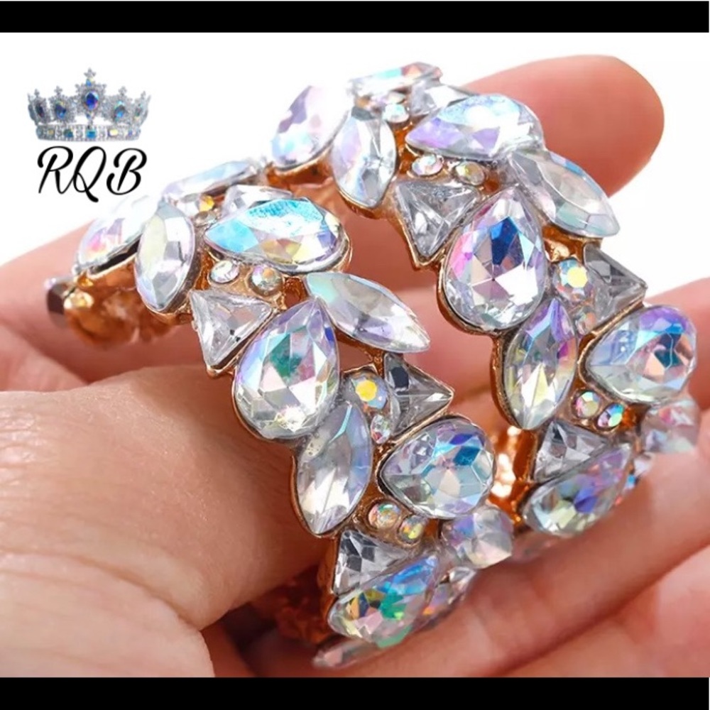 Swarovski Crystal Hoops Pageant earrings